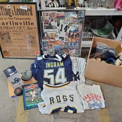 #1084 â€¢ Chargers, Padres, Yankees Memorabilia
