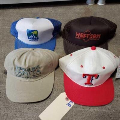 #1054 â€¢ (4) Hats: ncludes City of Bryan Texas Utilities Snapback, Western Concrete Cutting Co. Snapback, Friends For Fanita Parklands...
