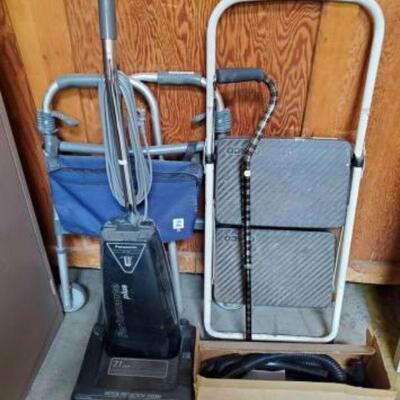 #4568 â€¢ Vintage Panasonic MC-5167 with Additonal Parts, Walker, Cane & Step Stool