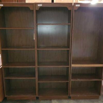 #2040 â€¢ 3 Bookshelves: Each Measures Approx 25"x11"x72"