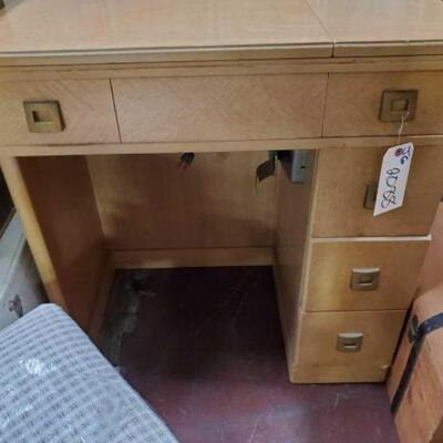#2088 â€¢ Sewing Table With Brother Sewing Machine And Chair Measures Approx 30"x17"x31"