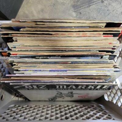 #3042 â€¢ Milk Crate Of Vinyl Records