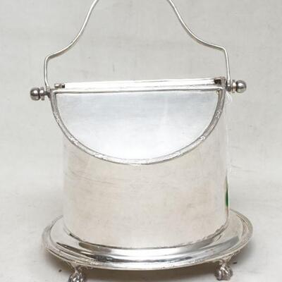ANTIQUE ENGLISH SHEFFIELD BISCUIT CADDY