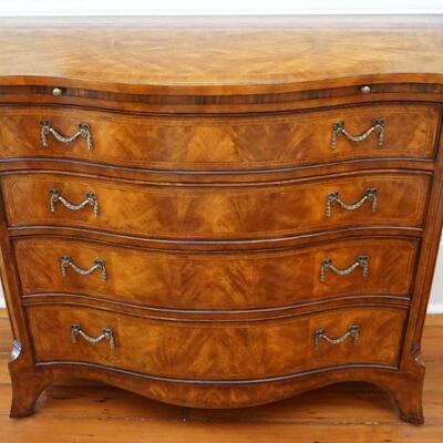 THEODORE ALEXANDER FLAME MAHOGANY CHEST