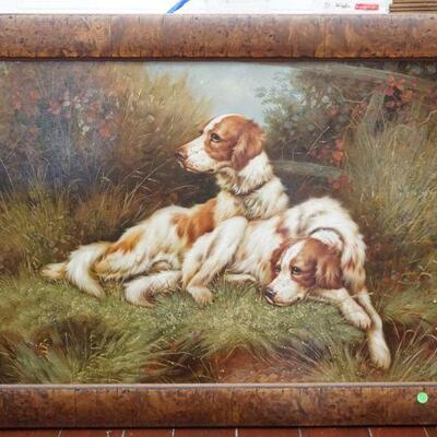 ENGLISH SETTERS OIL ON CANVAS