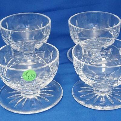 4 WATERFORD CRYSTAL ICE CREAM BOWLS