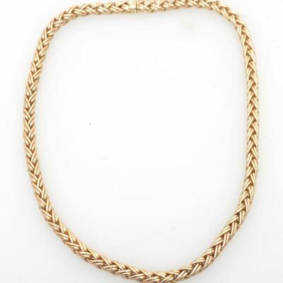 14KT GOLD DOUBLE WHEAT CHAIN NECKLACE (51.60 GRAMS)
