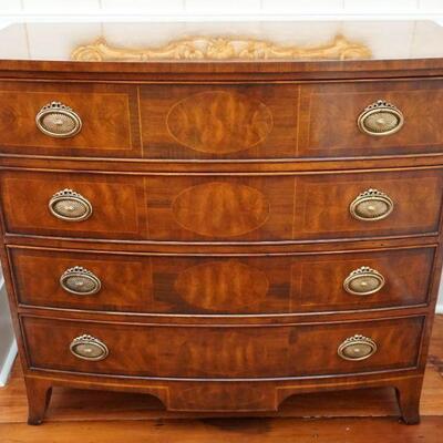 THEODORE ALEXANDER FLAME MAHOGANY CHEST