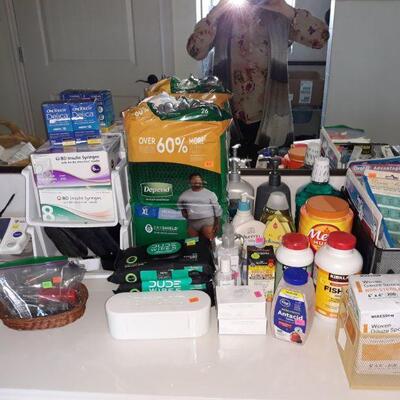 Toiletries and medical supplies