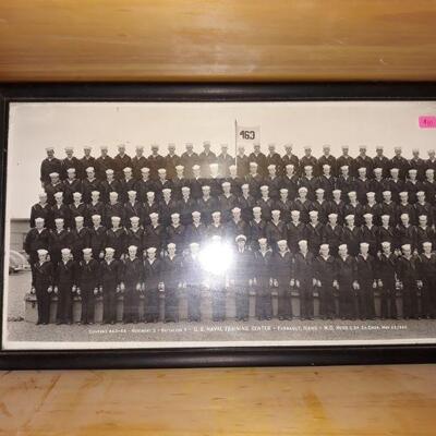 WWII Naval Class Group Photo. (the father's buddies)