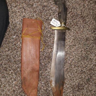 Carved handle machete from the Phillipines