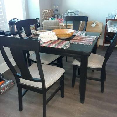 dining table with four chairs