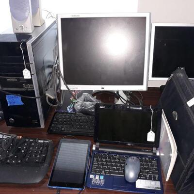 HP Envy 700 Computer with monitor, keyboard, mouse, and accessories, as well as, an Acer laptop