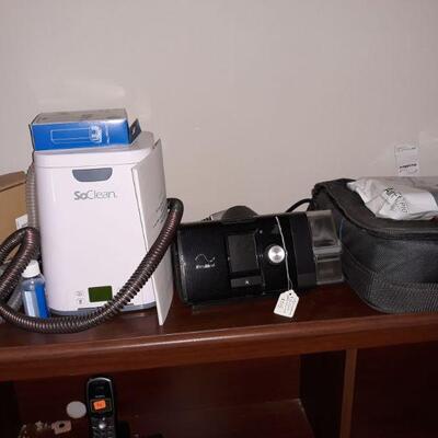 sleep apnea machine with So Clean machine and filters
