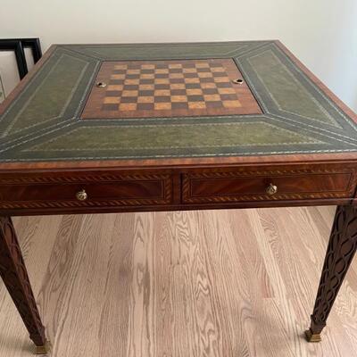 MAITLAND-SMITH GAME TABLE IN PERFECT CONDITION SELLING FOR $3950.00 ON LINE.
40 X40 AND 30