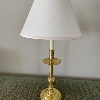 PAIR OF BRASS TABLE LAMPS $75.00 EACH
