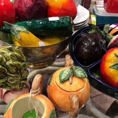 Large Collection of Paper Mache Fruit