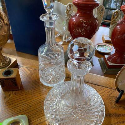 Assortment of Crystal Decanters