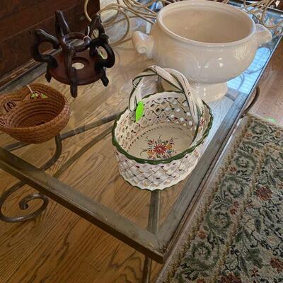 Wrought Iron Glass Coffee Table