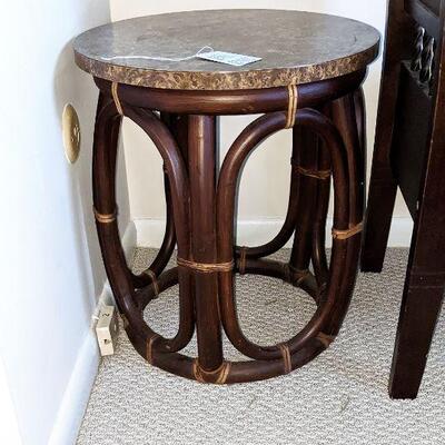 BoHo bamboo accent table
