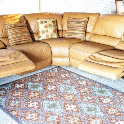 Sectional sofa with recliners up