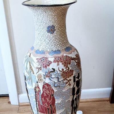 Tall Asian vase