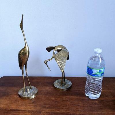 Solid brass egrets