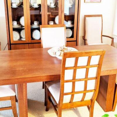 Dining room table and chairs, China cabinet - Dillingham