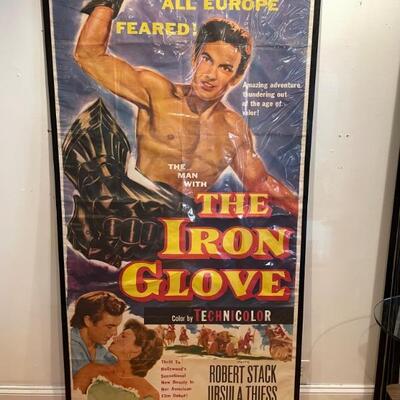 LARGE Over 6ft Vintage Movie Poster - The Iron Glove 
Lot #: 60