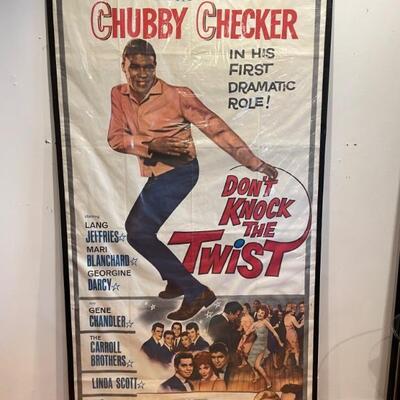 LARGE Over 6ft Vintage Movie Poster - Chubby Checker - Don't Knock The Twist 
Lot #: 59