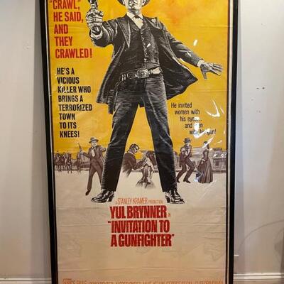 LARGE Over 6ft Vintage Movie Poster - Invitation To A Gun Fighter 
Lot #: 55