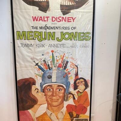 LARGE Over 6ft Vintage Movie Poster - Walt Disney The MissAdventures Of Merlin Jones 
Lot #: 61