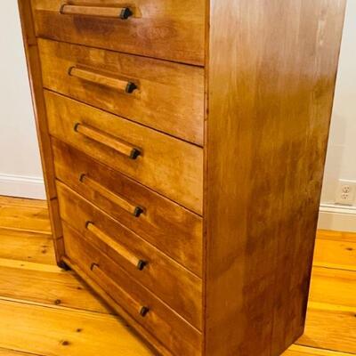 1950s Vintage Templeton Mid-Century Modern Blonde Maple Wood Dresser 
Lot #: 107