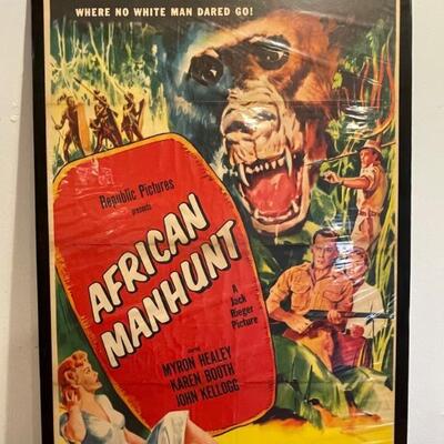 Vintage Movie Poster - African Manhunt - Numbered 
Lot #: 44