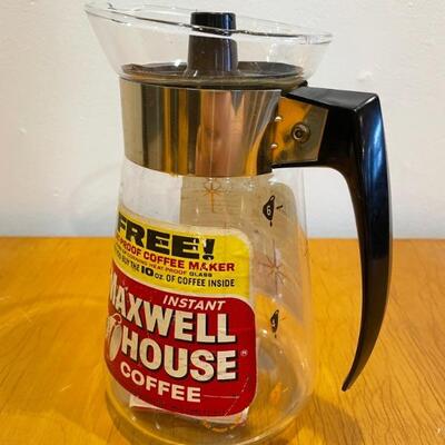 Vintage Maxwell House Pyrex Coffee Pot New Old Stock 
Lot #: 32