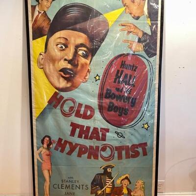 LARGE Over 6ft!! Vintage Movie Poster - Hold That Hypnotist - 
Lot #: 53