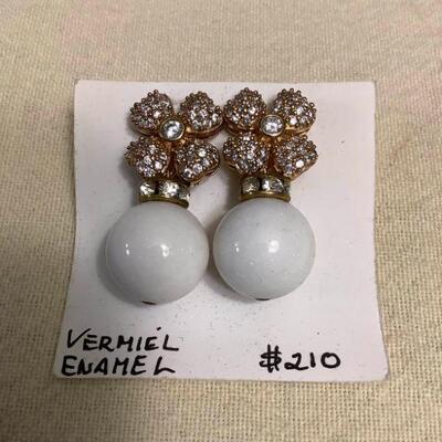Fls153 Vermiel Enamel Earrings 