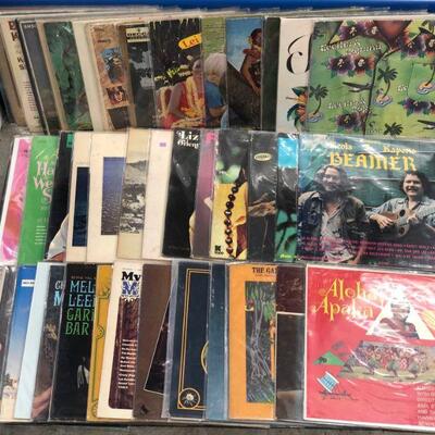 FLS008 - 48 VINTAGE HAWAIIAN MUSIC VINYL LPS *SIGNED*