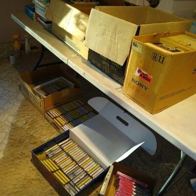 Boxes of old recordings of radio shows