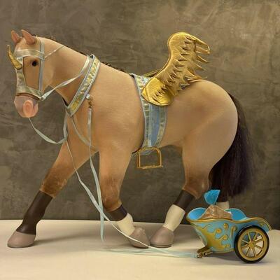 https://www.ebay.com/itm/125118375581	HS1041 AMERICAN GIRL DOLL HORSE JACKSON TAN WITH SADDLE & BLUE GOLD CHARIOT SET		BIN	49.99
