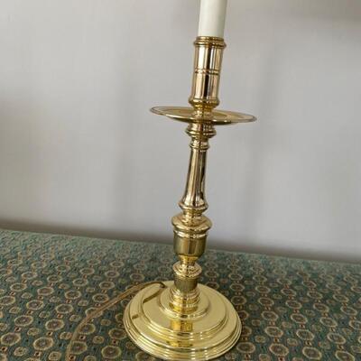 To brass lamps. Not a perfect match but both in great shape $75