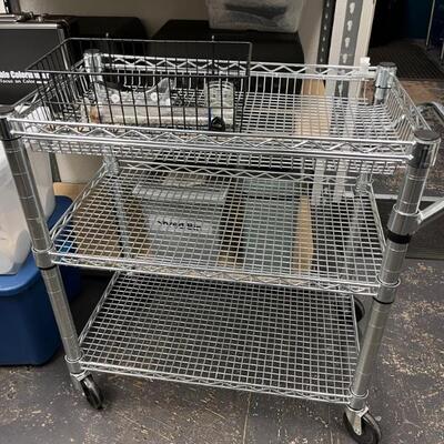 Stainless Rolling Cart: $98