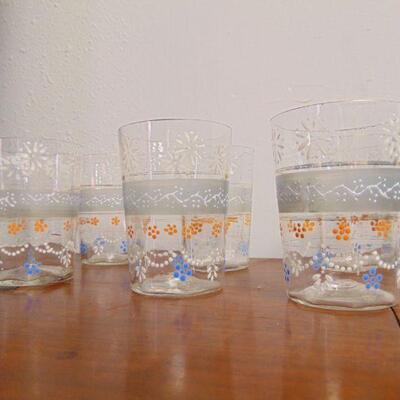enameled antique drinking glasses