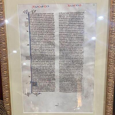 Handwritten Latin Biblical manuscript on vellum - 16th century