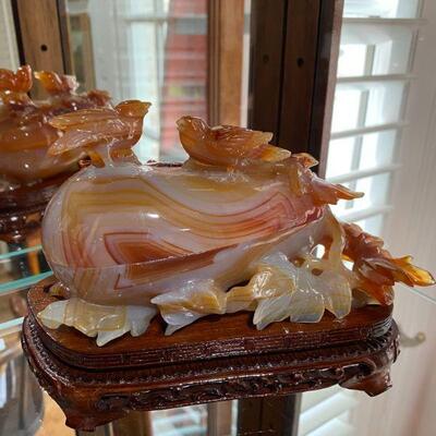 Chinese agate lidded box