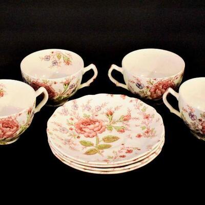 Johnson Bros. Rose Chintz Cup And Saucer Set