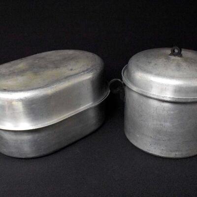 Two Regal Aluminum Pans with Lids