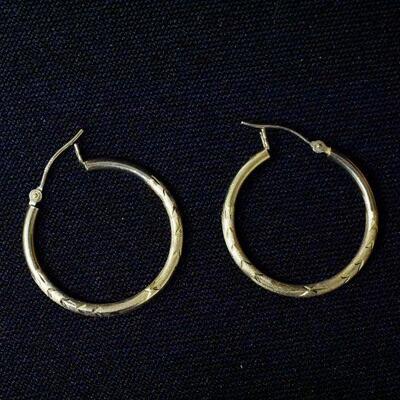 14Kt Gold Loop Earrings