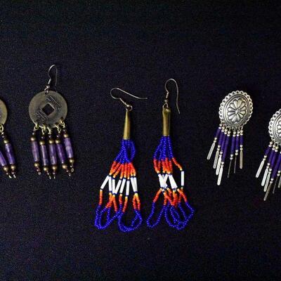 4 Pairs of Earrings - 1 Sterling