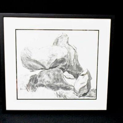 "At the City" Charcoal Artwork by Sula